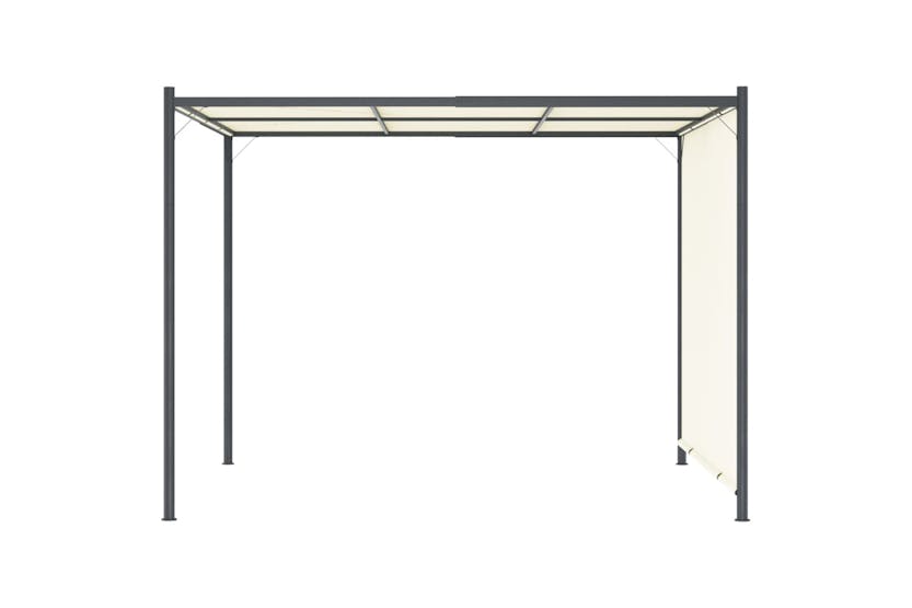 vidaXL 49323 Pergola With Adjustable Roof Cream White 3x3 M Steel vidaXL 49323 Pergola With Adjustable Roof Cream White 3x3 M Steel