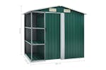 vidaXL 47104 Garden Shed With Rack Green 205x130x183cm Iron vidaXL 47104 Garden Shed With Rack Green 205x130x183cm Iron
