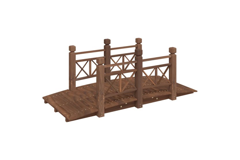 vidaXL 363360 Garden Bridge With Railings 150x67x56cm Solid Wood Spruce vidaXL 363360 Garden Bridge With Railings 150x67x56cm Solid Wood Spruce