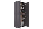 vidaXL 802866 Shoe Cabinet High Gloss Grey 80x39x178cm Engineered Wood vidaXL 802866 Shoe Cabinet High Gloss Grey 80x39x178cm Engineered Wood