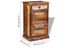 vidaXL 243974 4-layer Shoe Cabinet With Drawer Solid Reclaimed Wood vidaXL 243974 4-layer Shoe Cabinet With Drawer Solid Reclaimed Wood