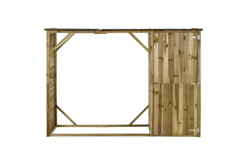 vidaXL 45137 Garden Firewood Tool Storage Shed Pinewood 253x80x170cm vidaXL 45137 Garden Firewood Tool Storage Shed Pinewood 253x80x170cm
