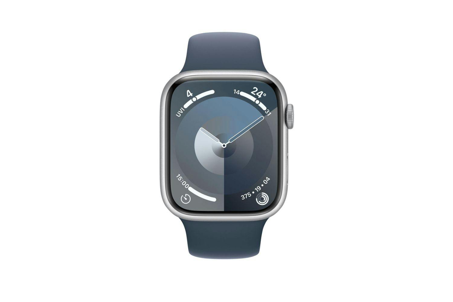 Apple Watch Series 9  | 45mm | Silver Aluminium Silver Sport Band M/L