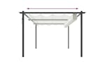 vidaXL 318537 Garden Gazebo With Retractable Roof 4x3 M Cream vidaXL 318537 Garden Gazebo With Retractable Roof 4x3 M Cream