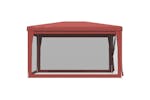 vidaXL 319235 Party Tent With 4 Mesh Sidewalls Red 3x4 M Hdpe vidaXL 319235 Party Tent With 4 Mesh Sidewalls Red 3x4 M Hdpe