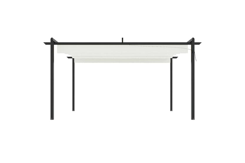 vidaXL 318537 Garden Gazebo With Retractable Roof 4x3 M Cream vidaXL 318537 Garden Gazebo With Retractable Roof 4x3 M Cream