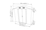 vidaXL 42983 Garden Storage Shed Grey Metal 204x132x186cm vidaXL 42983 Garden Storage Shed Grey Metal 204x132x186cm