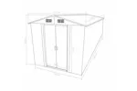 vidaXL 143355 Garden Shed 257x580x181cm Metal Brown vidaXL 143355 Garden Shed 257x580x181cm Metal Brown