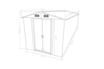 vidaXL 143344 Garden Shed 257x392x181cm Metal Green vidaXL 143344 Garden Shed 257x392x181cm Metal Green