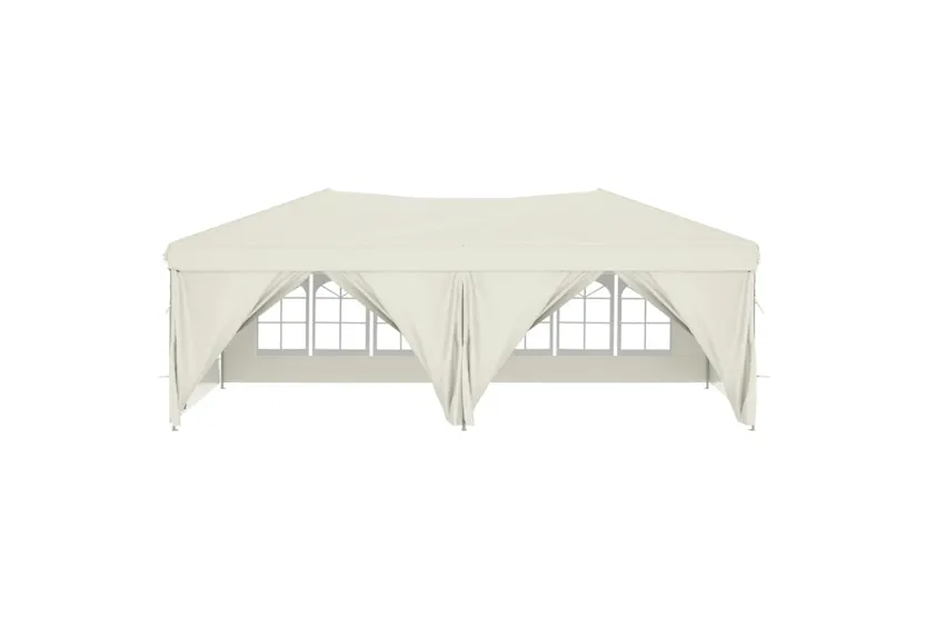vidaXL 93543 Folding Party Tent With Sidewalls Cream 3x6 M vidaXL 93543 Folding Party Tent With Sidewalls Cream 3x6 M