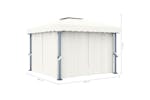 vidaXL 3053377 Gazebo With Curtain 3x3 M Cream White Aluminium vidaXL 3053377 Gazebo With Curtain 3x3 M Cream White Aluminium