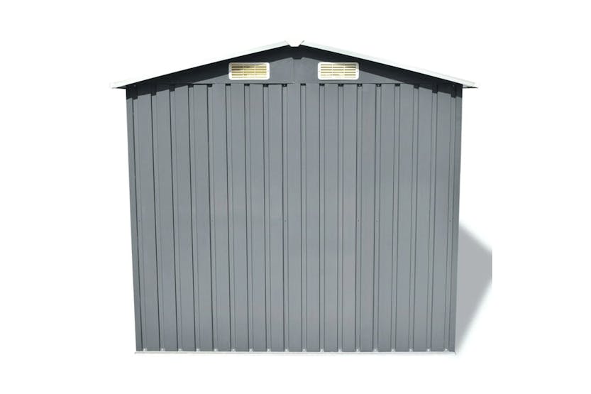 vidaXL 42983 Garden Storage Shed Grey Metal 204x132x186cm vidaXL 42983 Garden Storage Shed Grey Metal 204x132x186cm