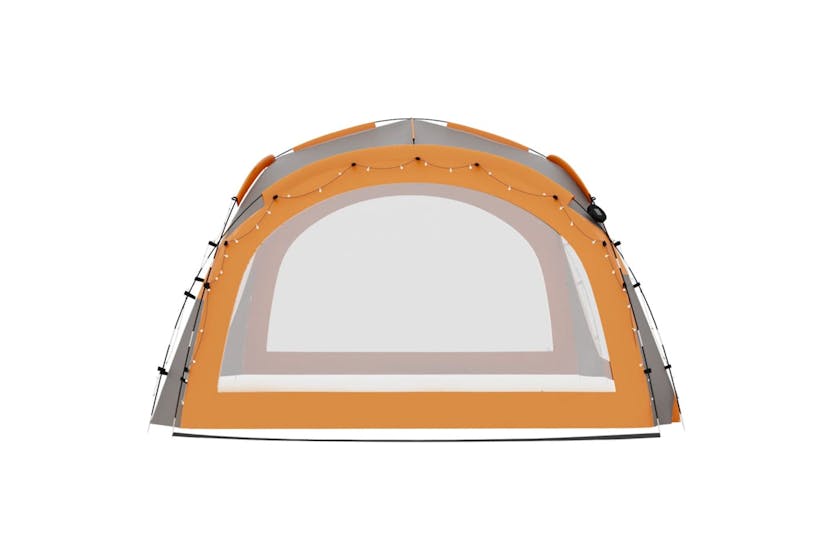 vidaXL 93077 Party Tent With Led And 4 Sidewalls 3.6x3.6x2.3 M Grey&orange vidaXL 93077 Party Tent With Led And 4 Sidewalls 3.6x3.6x2.3 M Grey&orange