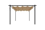 vidaXL 318539 Garden Gazebo With Retractable Roof 4x3 M Taupe vidaXL 318539 Garden Gazebo With Retractable Roof 4x3 M Taupe