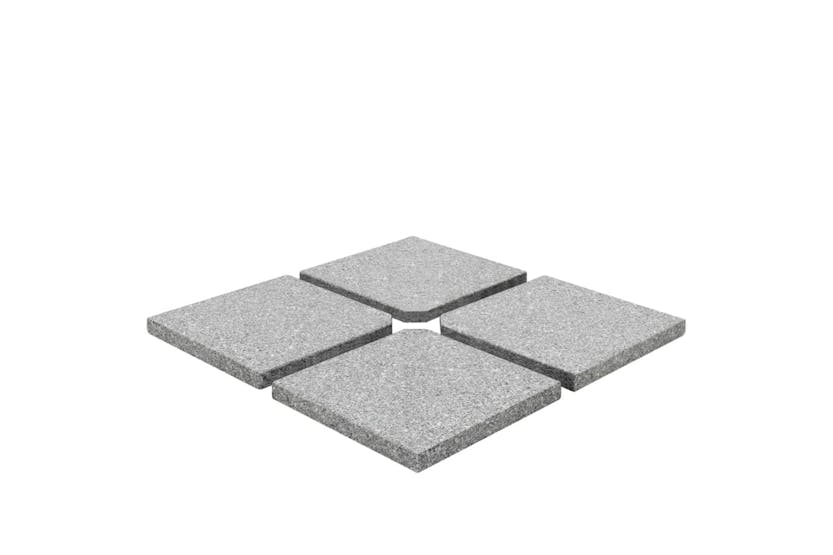 vidaXL 276268 Umbrella Weight Plates 4 Pcs Grey Granite Square 100 Kg vidaXL 276268 Umbrella Weight Plates 4 Pcs Grey Granite Square 100 Kg
