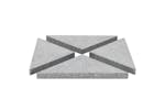 vidaXL 276269 Umbrella Weight Plates 4 Pcs Grey Granite Triangular 60 Kg vidaXL 276269 Umbrella Weight Plates 4 Pcs Grey Granite Triangular 60 Kg