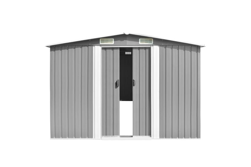 vidaXL 143341 Garden Shed 257x298x178cm Metal Grey vidaXL 143341 Garden Shed 257x298x178cm Metal Grey