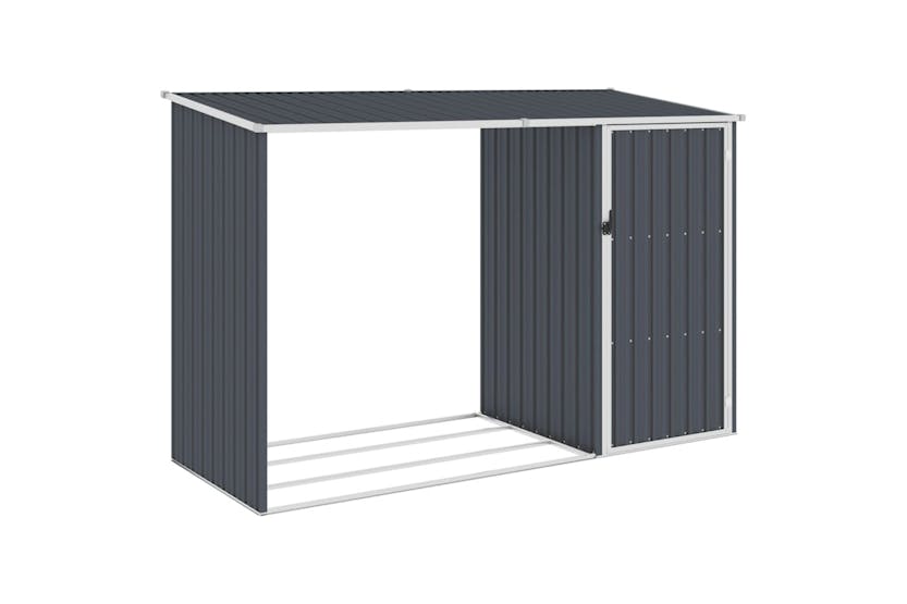 vidaXL 46295 Garden Firewood Shed Anthracite 245x98x159cm Galvanised Steel vidaXL 46295 Garden Firewood Shed Anthracite 245x98x159cm Galvanised Steel
