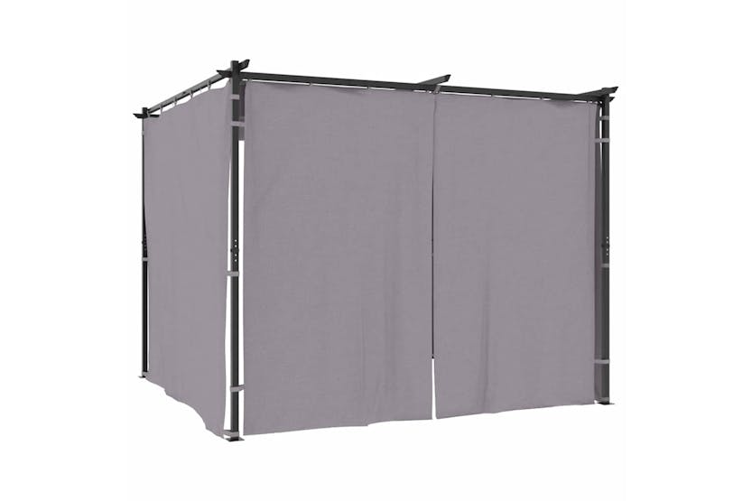 Vidaxl Gazebo With Curtains 3x3 M Anthracite Steel Vidaxl Gazebo With Curtains 3x3 M Anthracite Steel