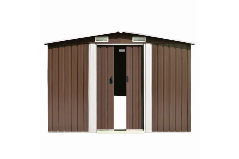 vidaXL 143355 Garden Shed 257x580x181cm Metal Brown vidaXL 143355 Garden Shed 257x580x181cm Metal Brown