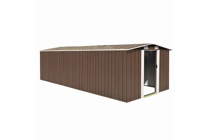 vidaXL 143355 Garden Shed 257x580x181cm Metal Brown vidaXL 143355 Garden Shed 257x580x181cm Metal Brown