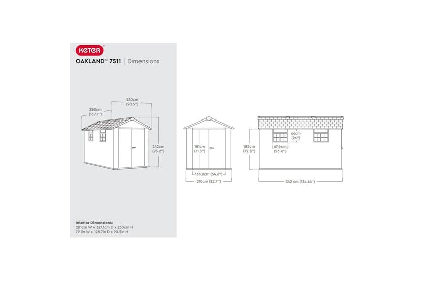 Keter 404244 Garden Shed Oakland 7511 Anthracite Keter 404244 Garden Shed Oakland 7511 Anthracite