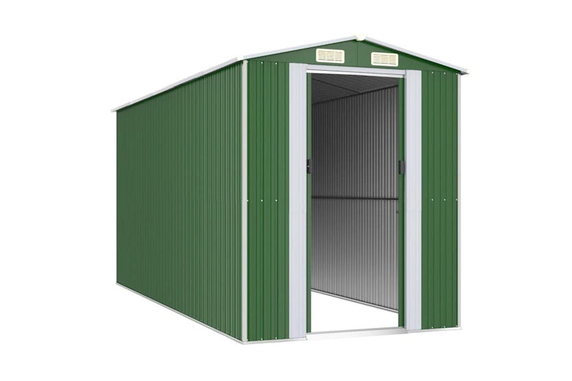 vidaXL 3147430 Garden Shed Green 192x440x223cm Galvanised Steel vidaXL 3147430 Garden Shed Green 192x440x223cm Galvanised Steel