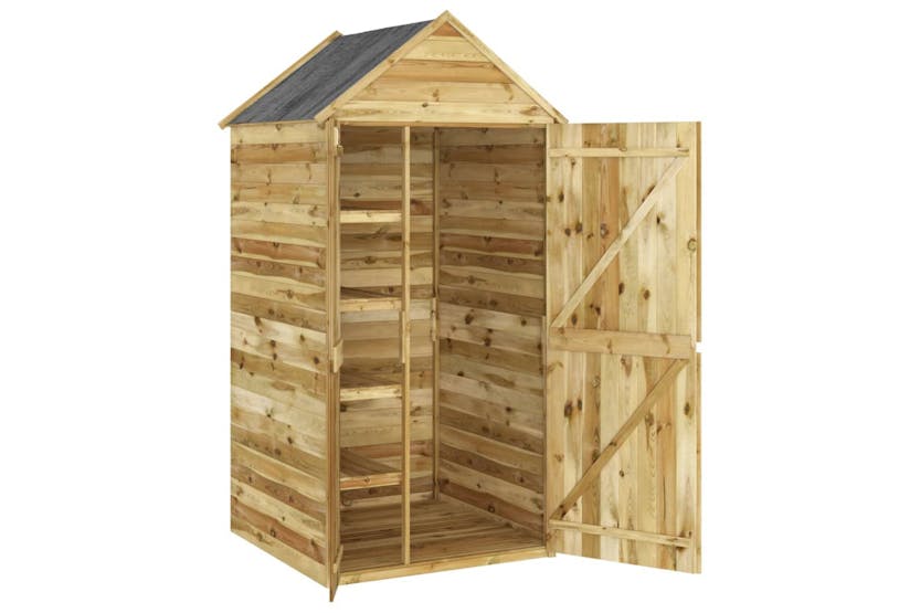 vidaXL 318193 Garden Tool Shed With Door 107x107x220cm Impregnated Solid Wood Pine vidaXL 318193 Garden Tool Shed With Door 107x107x220cm Impregnated Solid Wood Pine