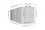 vidaXL 3147432 Garden Shed Green 192x606x223cm Galvanised Steel vidaXL 3147432 Garden Shed Green 192x606x223cm Galvanised Steel