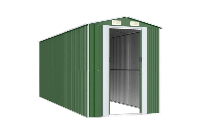 vidaXL 3147431 Garden Shed Green 192x523x223cm Galvanised Steel vidaXL 3147431 Garden Shed Green 192x523x223cm Galvanised Steel