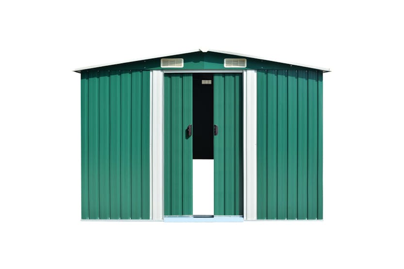 vidaXL 47032 Garden Shed Green 257x779x181cm Galvanised Steel vidaXL 47032 Garden Shed Green 257x779x181cm Galvanised Steel