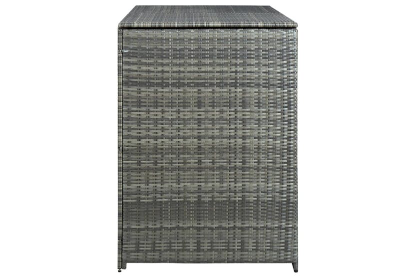 vidaXL 46463 Double Wheelie Bin Shed Poly Rattan Anthracite 148x77x111cm vidaXL 46463 Double Wheelie Bin Shed Poly Rattan Anthracite 148x77x111cm