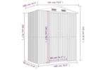 vidaXL 319269 Garden Shed Light Grey 192x108x223cm Galvanised Steel vidaXL 319269 Garden Shed Light Grey 192x108x223cm Galvanised Steel