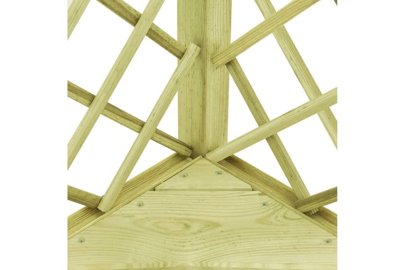 vidaXL 49029 Corner Pergola With Seat 130x130x197cm Impregnated Pinewood vidaXL 49029 Corner Pergola With Seat 130x130x197cm Impregnated Pinewood