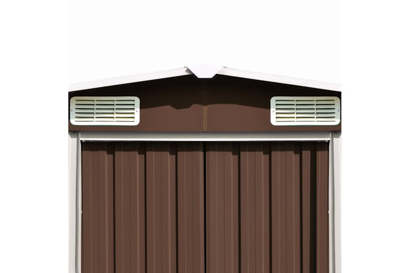 vidaXL 143347 Garden Shed 257x392x181cm Metal Brown vidaXL 143347 Garden Shed 257x392x181cm Metal Brown