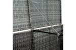 vidaXL 46463 Double Wheelie Bin Shed Poly Rattan Anthracite 148x77x111cm vidaXL 46463 Double Wheelie Bin Shed Poly Rattan Anthracite 148x77x111cm