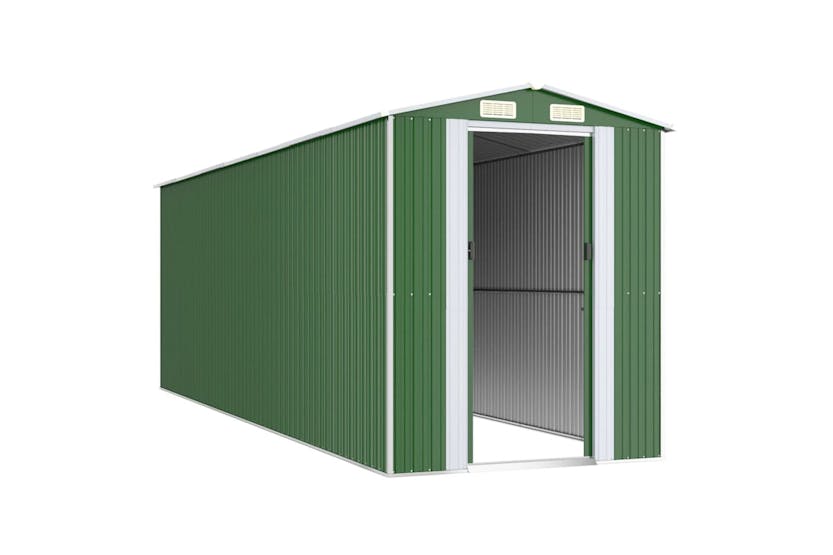 vidaXL 3147432 Garden Shed Green 192x606x223cm Galvanised Steel vidaXL 3147432 Garden Shed Green 192x606x223cm Galvanised Steel
