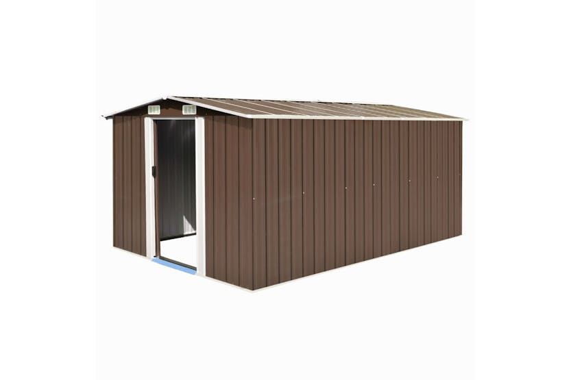 vidaXL 143347 Garden Shed 257x392x181cm Metal Brown vidaXL 143347 Garden Shed 257x392x181cm Metal Brown