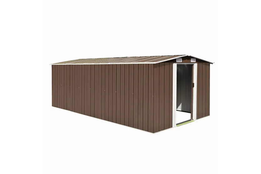 vidaXL 143351 Garden Shed 257x489x181cm Metal Brown vidaXL 143351 Garden Shed 257x489x181cm Metal Brown