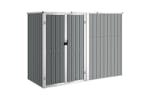 vidaXL 316214 Garden Tool Shed Grey 225x89x161cm Galvanised Steel vidaXL 316214 Garden Tool Shed Grey 225x89x161cm Galvanised Steel