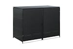 vidaXL 43887 Double Wheelie Bin Shed Poly Rattan Black 148x80x111cm vidaXL 43887 Double Wheelie Bin Shed Poly Rattan Black 148x80x111cm