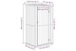 vidaXL 150900 Garden Shed Grey 118.5x97x209.5cm Galvanised Steel vidaXL 150900 Garden Shed Grey 118.5x97x209.5cm Galvanised Steel