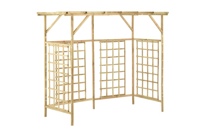 vidaXL 316064 Garden Pergola For Triple Bins Impregnated Pinewood vidaXL 316064 Garden Pergola For Triple Bins Impregnated Pinewood