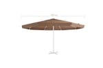 vidaXL 312538 Replacement Fabric For Outdoor Parasol Sand 500cm vidaXL 312538 Replacement Fabric For Outdoor Parasol Sand 500cm
