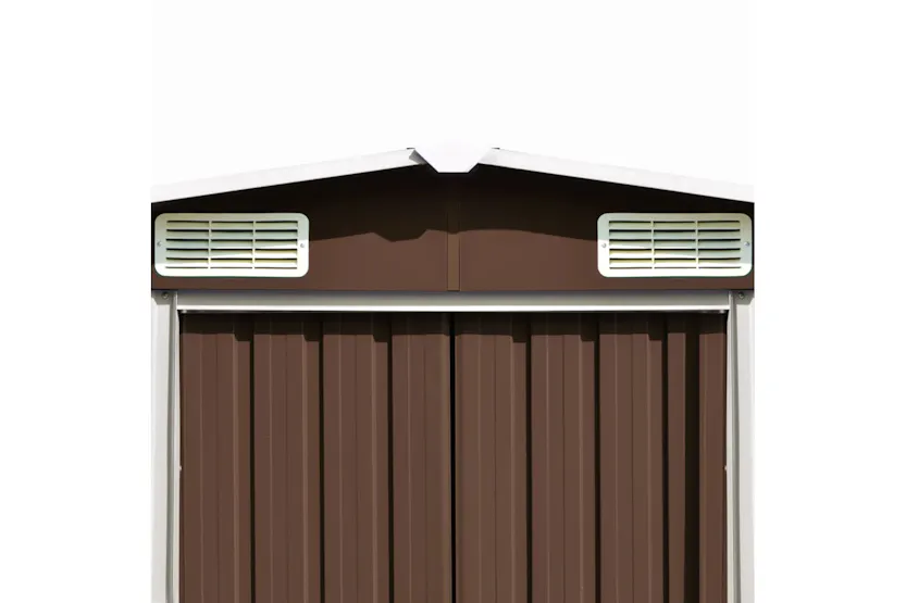 vidaXL 143351 Garden Shed 257x489x181cm Metal Brown vidaXL 143351 Garden Shed 257x489x181cm Metal Brown