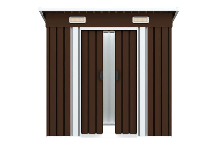 vidaXL 47027 Garden Storage Shed Brown 194x121x181cm Steel vidaXL 47027 Garden Storage Shed Brown 194x121x181cm Steel