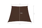 vidaXL 135848 Sunshade Sail Oxford Fabric Trapezium 3/5x4 M Brown vidaXL 135848 Sunshade Sail Oxford Fabric Trapezium 3/5x4 M Brown