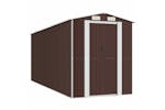 vidaXL 3147464 Garden Shed Dark Brown 192x523x223cm Galvanised Steel vidaXL 3147464 Garden Shed Dark Brown 192x523x223cm Galvanised Steel