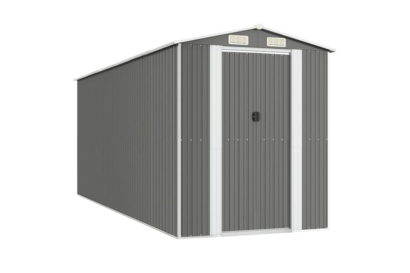 vidaXL 3147442 Garden Shed Light Grey 192x523x223cm Galvanised Steel vidaXL 3147442 Garden Shed Light Grey 192x523x223cm Galvanised Steel