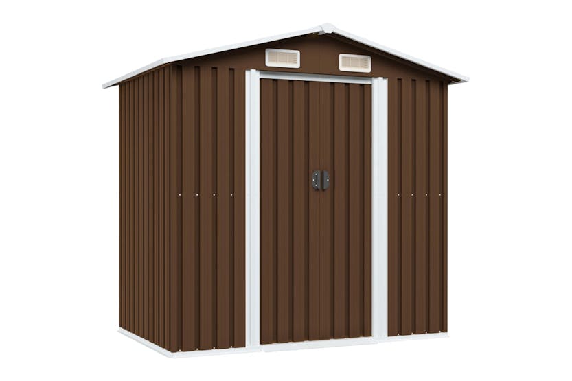 vidaXL 47029 Garden Storage Shed Brown 204x132x186cm Steel vidaXL 47029 Garden Storage Shed Brown 204x132x186cm Steel